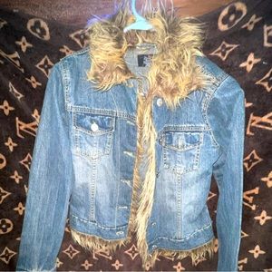 Jean jacket with faux
